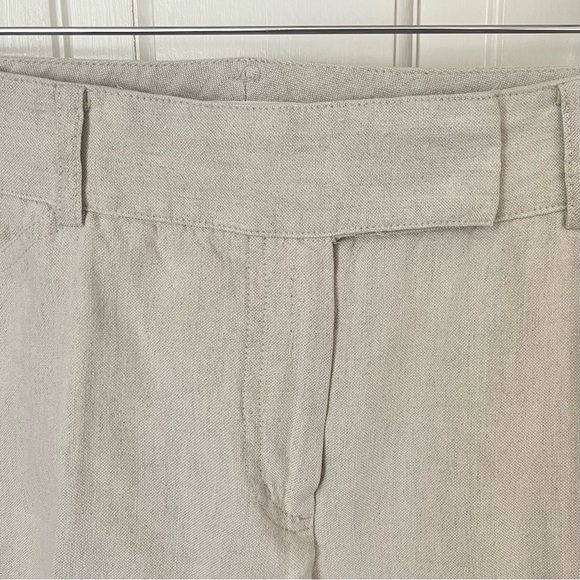 Tahari Linen Cotton Blend Straight Leg Pants Size 6 Office Professional Work - Picture 5 of 8